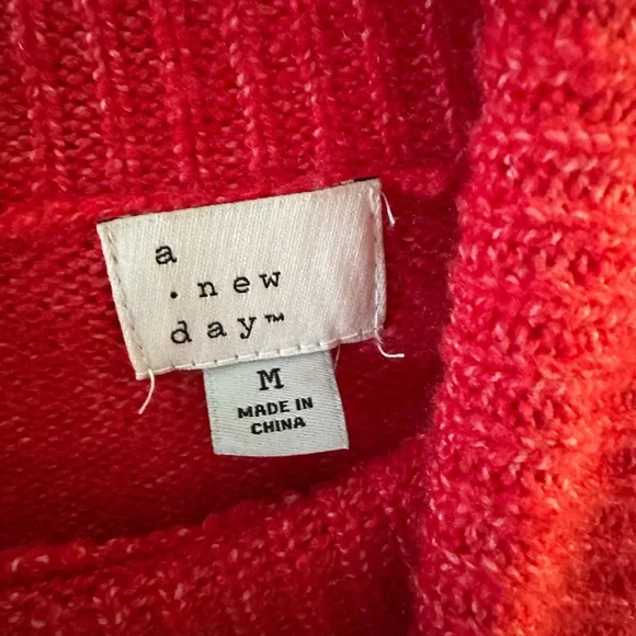 Target “A New Day” Vibrant Red Turtleneck Sweater - Picture 3 of 4